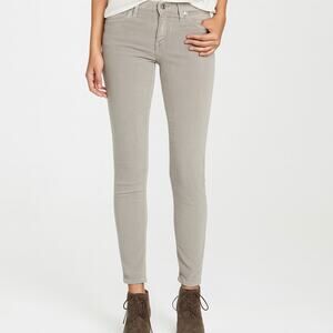 AG Jeans The Stevie Ankle Petite Corduroy Gray Slim Straight Pants Size 28P